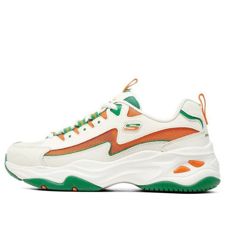 (WMNS) Skechers D'lites 4.0 'White Green' 896130-NTMT