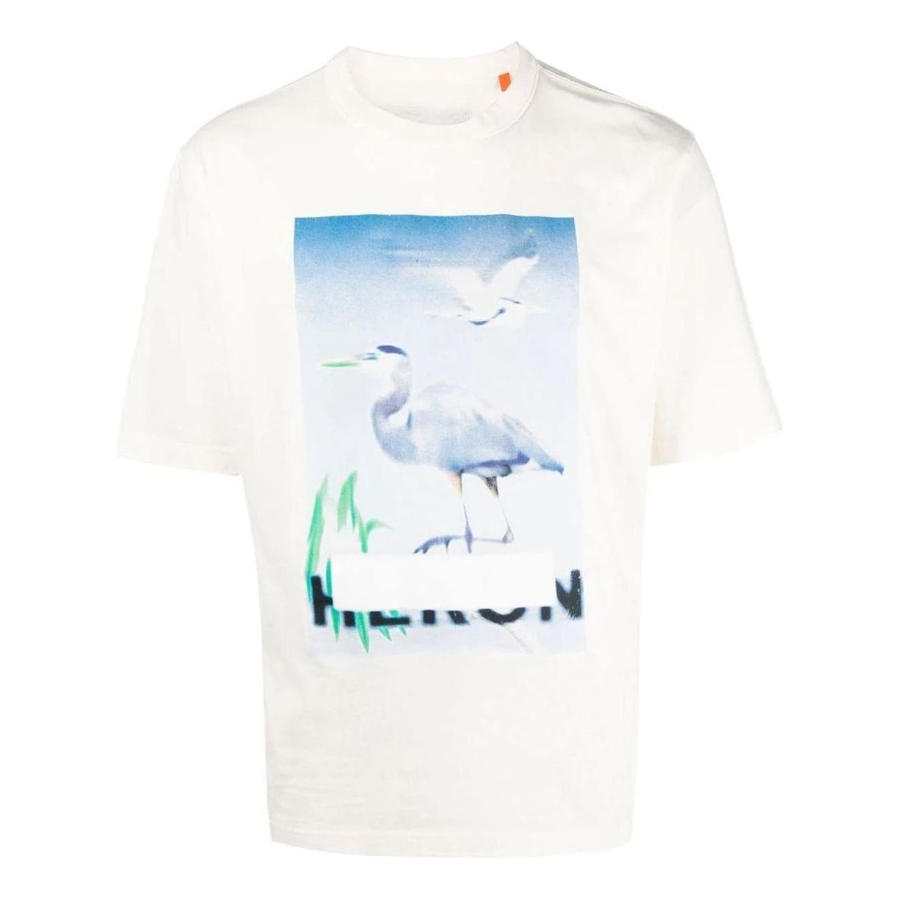 HERON PRESTON Censored Heron T-shirt 'White Light Blue' HMAA032S23JER0020140