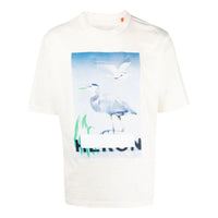 HERON PRESTON Censored Heron T-shirt 'White Light Blue' HMAA032S23JER0020140