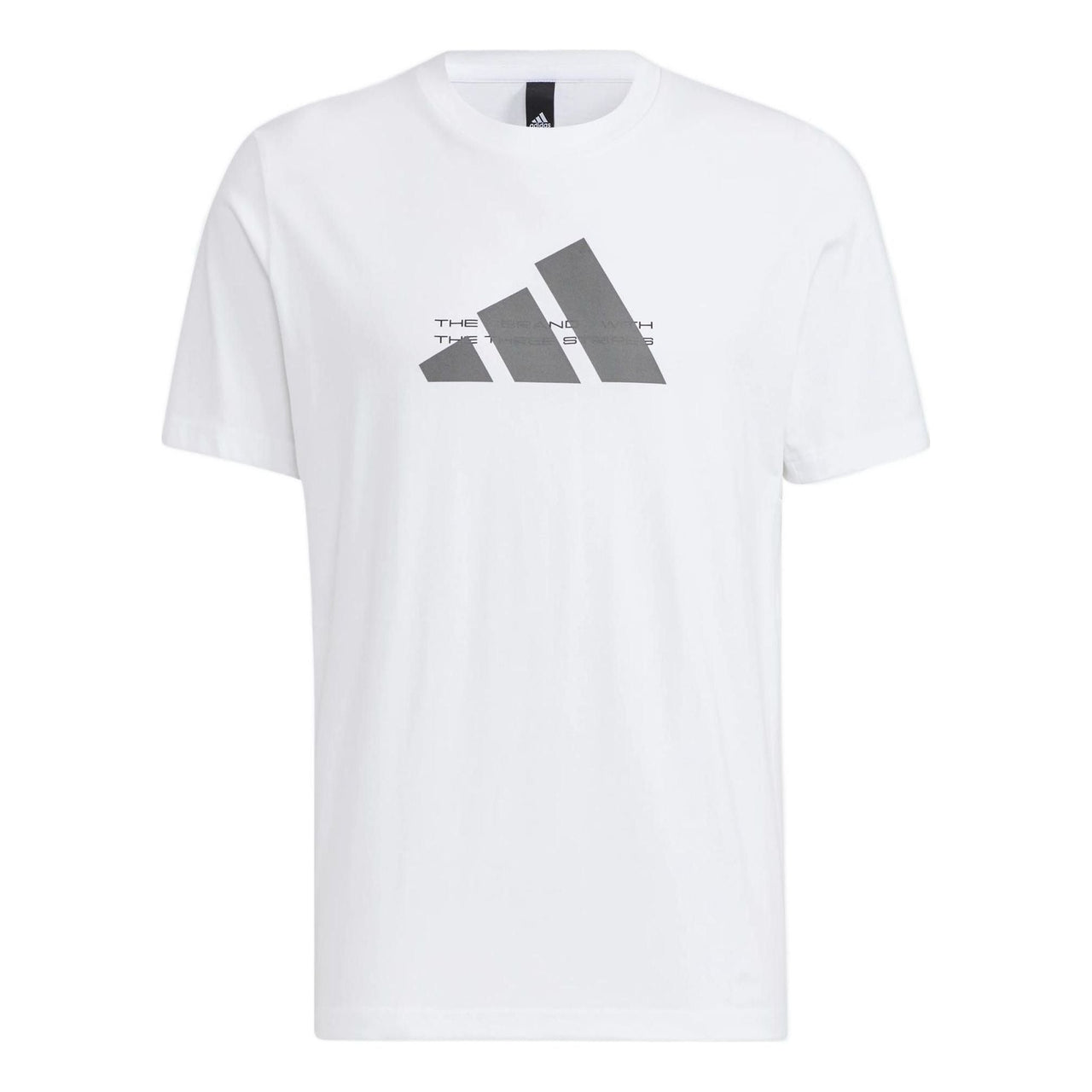 adidas Alphabet Large Logo Printing Round Neck Short Sleeve White HE9939