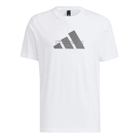 adidas Alphabet Large Logo Printing Round Neck Short Sleeve White HE9939