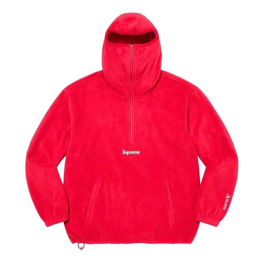 Supreme x Polartec Facemask Half Zip Pullover 'Red White' SUP-FW22-773