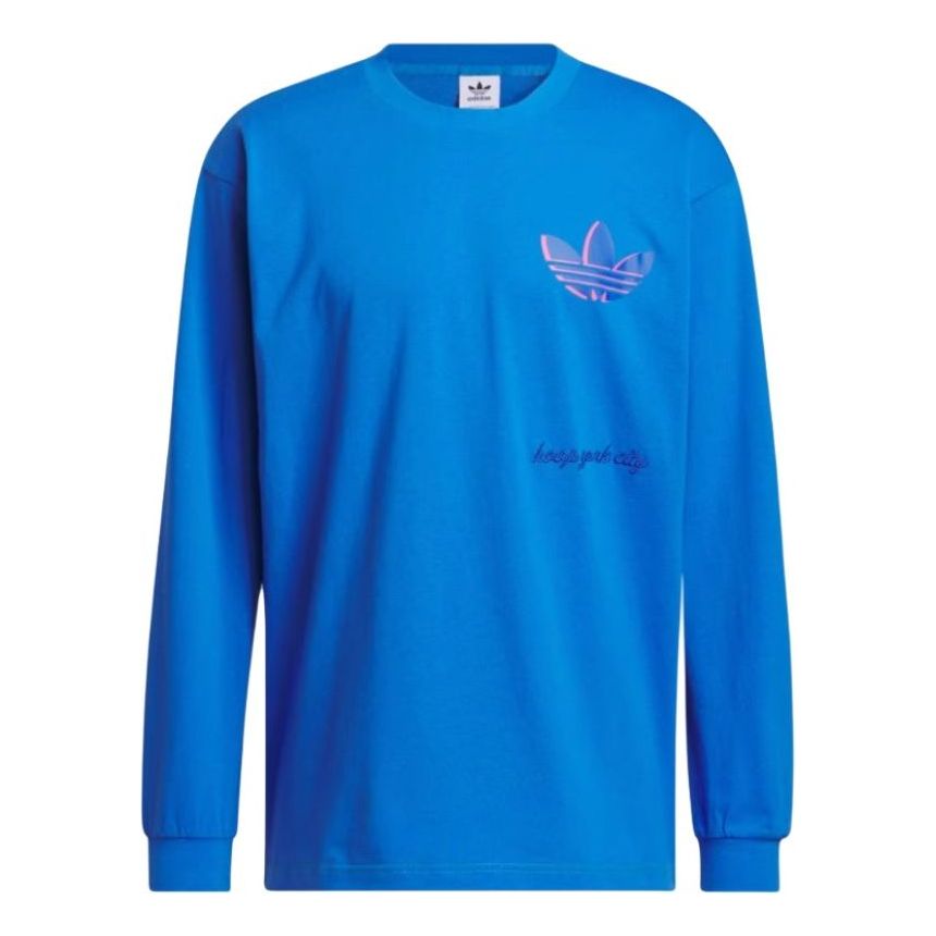 adidas Hoop York City Long Sleeve T-shirt Asia Sizing 'Blue Burst' IT4985