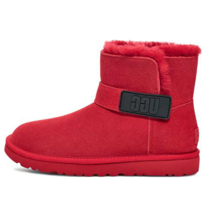 (WMNS) UGG embossed belt short boots 'Red' 1137073-SBR