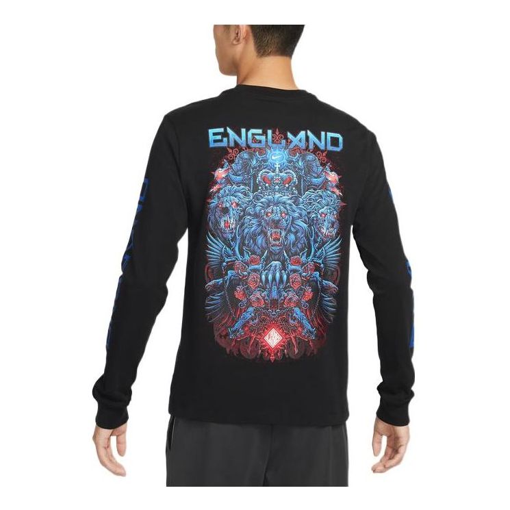 Nike England National Team Logo Long Sleeve T-Shirt 'Black' DQ8608-010