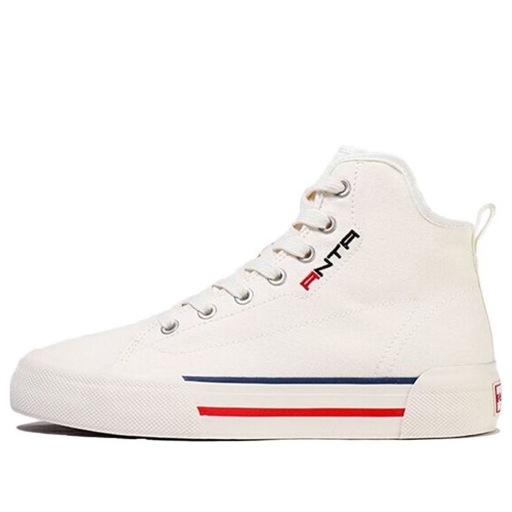 (WMNS) ANTA High Top Canvas Shoes 'Ivory Red' 122118665-1