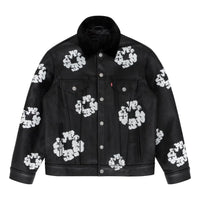 Denim Tears x Levi's FW23 Leather Cotton Wreath Type Iii Jacket 'Black' A5613-0000