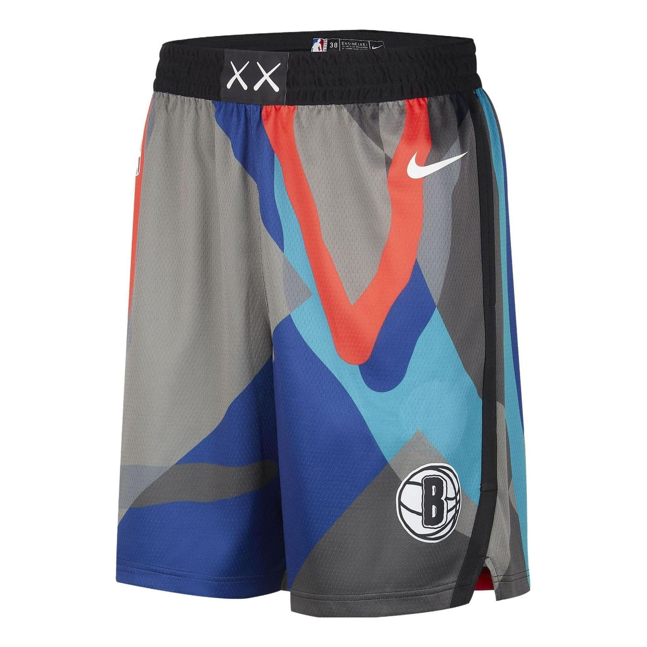 Nike Dri-FIT x Kaws Brooklyn Nets 2023/24 City Edition NBA Swingman Shorts 'Multi-Color' DX8694-010