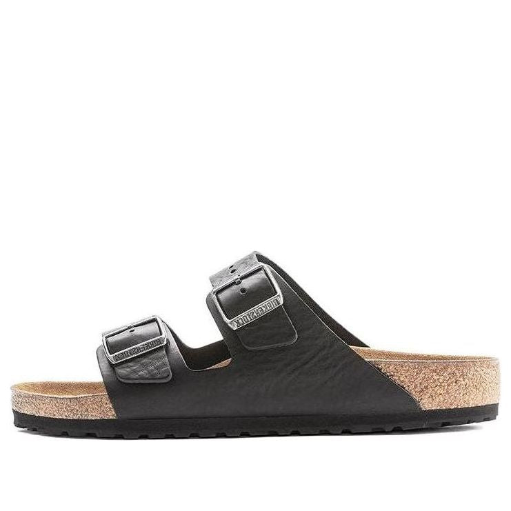 Birkenstock Arizona Grip Leather Sandals 'Vintage Wood Black' 1023115