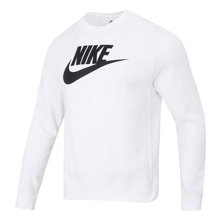 Nike Logo Sweatshirt 'White Black' DQ4913-100