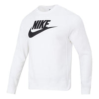 Nike Logo Sweatshirt 'White Black' DQ4913-100