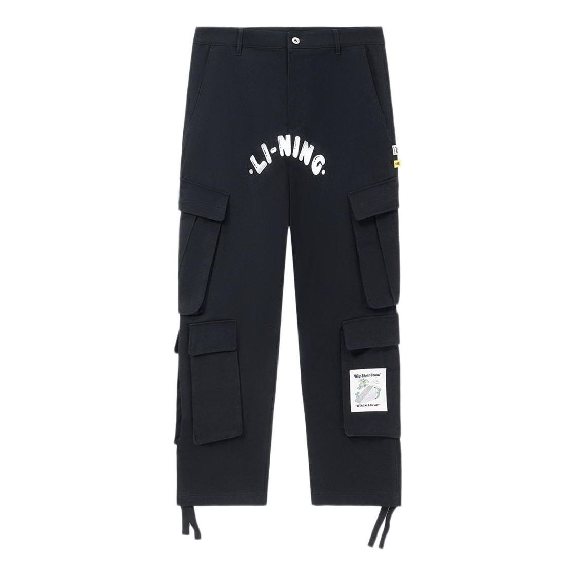 Li-Ning x Steven Harrington Graphic Cargo Pants 'Black' AKXR609-2