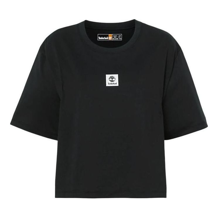 (WMNS) Timberland Logo T-Shirt 'Black' A5RZX-001