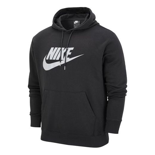 Men's Nike Casual Alphabet Logo Printing Fleece Black DM1237-010
