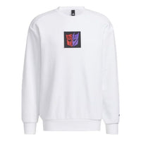 adidas x Transformers Crossover Limited Pattern Printing Round Neck Pullover Long Sleeves White HM7450