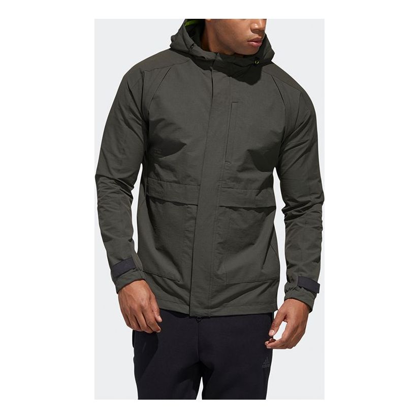 adidas TH Parkar Casual Sports Jacket Brown GF4017