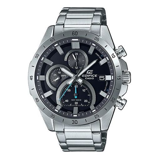 CASIO EDIFICE Stainless Steel Strap Mens BlackSilver Analog EFR-571D-1AVU