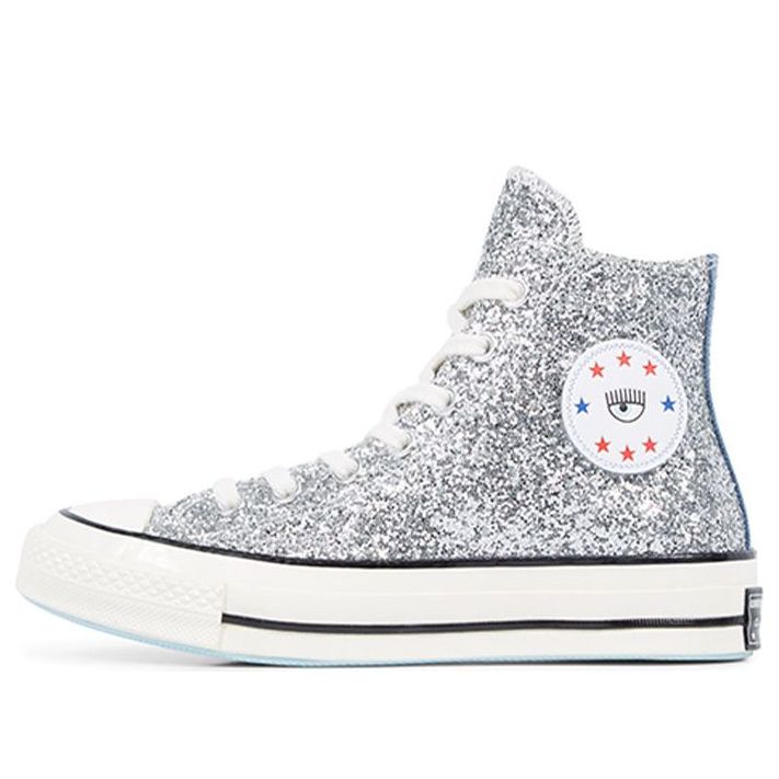 (WMNS) Converse Chiara x Chuck 70 High 'Silver Glitter Blue' 563829C