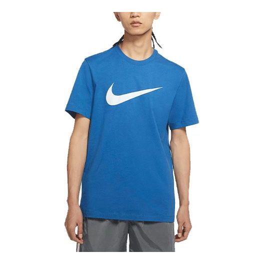 Nike Sportswear Swoosh Casual Sports Round Neck Short Sleeve Blue DC5095-407