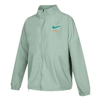 (WMNS) Nike Logo Printing Stand Up Collar Jacket Coat Green DM7914-357