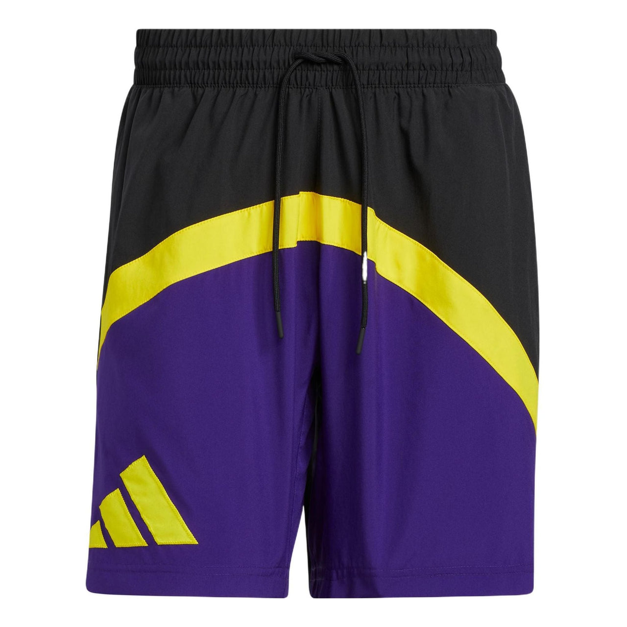 adidas Galaxy Basketball shorts 'Purple Black Yellow' HK9465