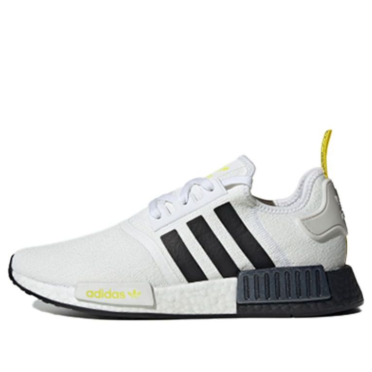 adidas NMD_R1 STLT Primeknit 'White Black Bright Yellow' FV2549