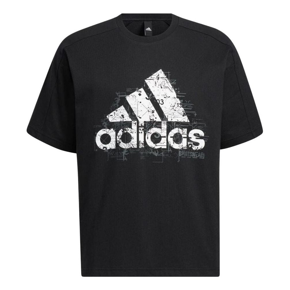 adidas City Escape Loose Fit Badge Of Sport Graphic T-Shirt 'Black' IA9429