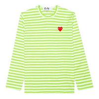 COMME des GARCONS PLAY Pastelle Striped Long-Sleeve Shirt 'Green' AZ-T278-051-2