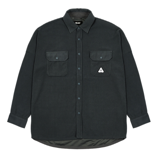 Palace FW21 ULTIMO Polar Grid Overshirt 'Black' P21SHT022