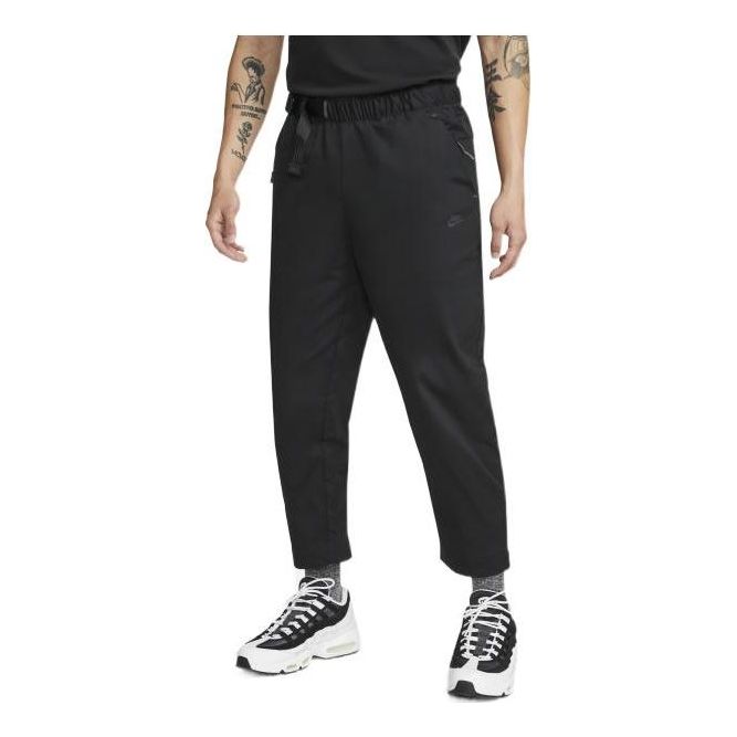 Men's Nike Solid Color Lacing Sports Pants/Trousers/Joggers Black DM5548-010