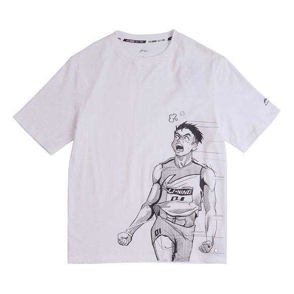 Li-Ning Comic Graphic T-shirt 'White' AHSQ135-1