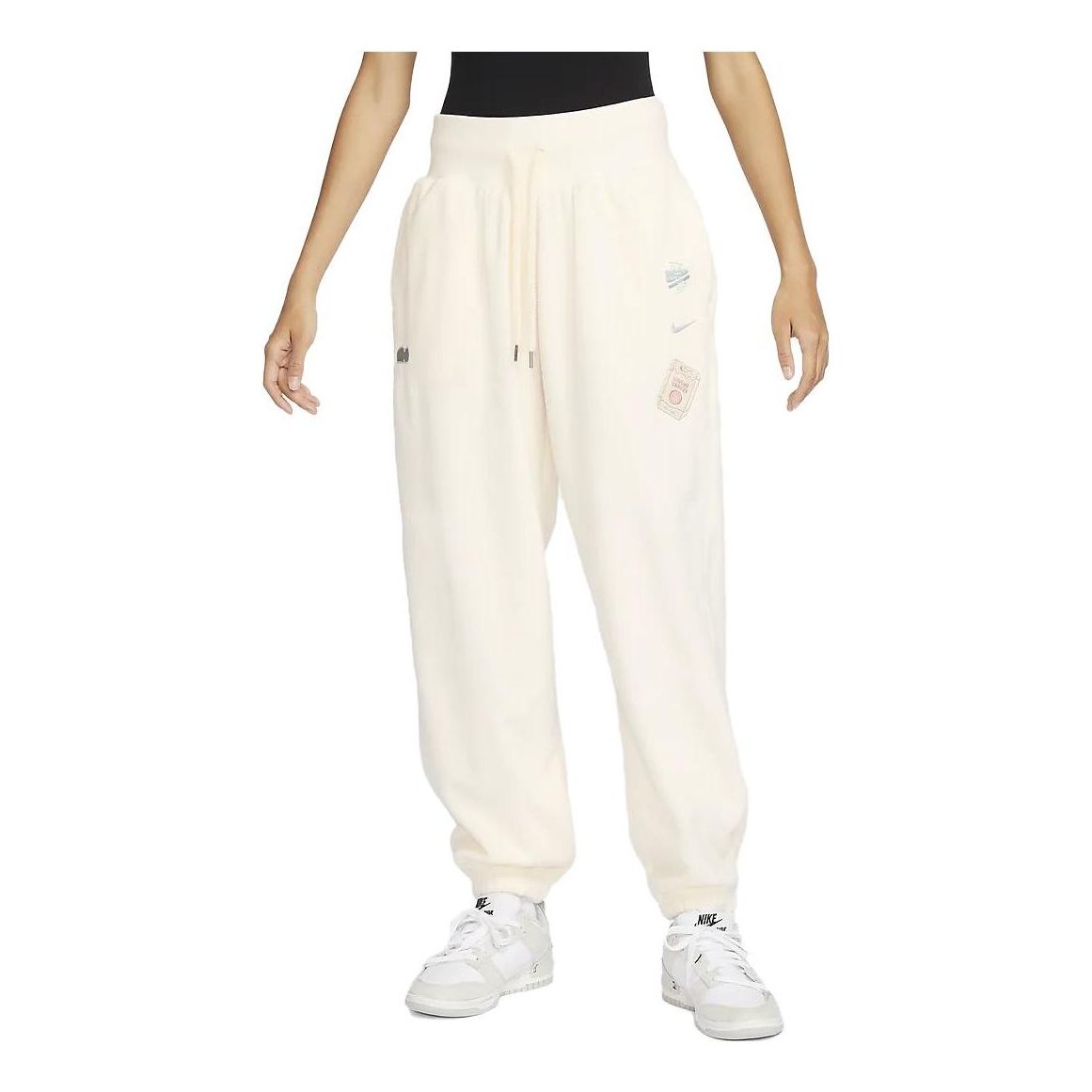 (WMNS) Nike x Naomi Osaka Phoenix High-Waisted Oversized Sweatpants 'White' FD5502-110