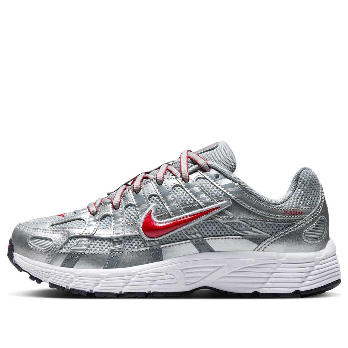 (GS) Nike P-6000 'Metalic Silver Cool Red' HV5064-002