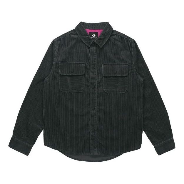 Men's Converse Sports Cargo corduroy Shirt Jacket Black 10019954-A01