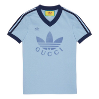 Gucci x adidas SS22 V-Neck T-Shirt 'Light Blue' 693636-XJEBZ-4709