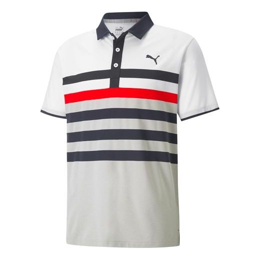 PUMA MATTR One Way Polo Shirt 'White Black Red' 599115-01