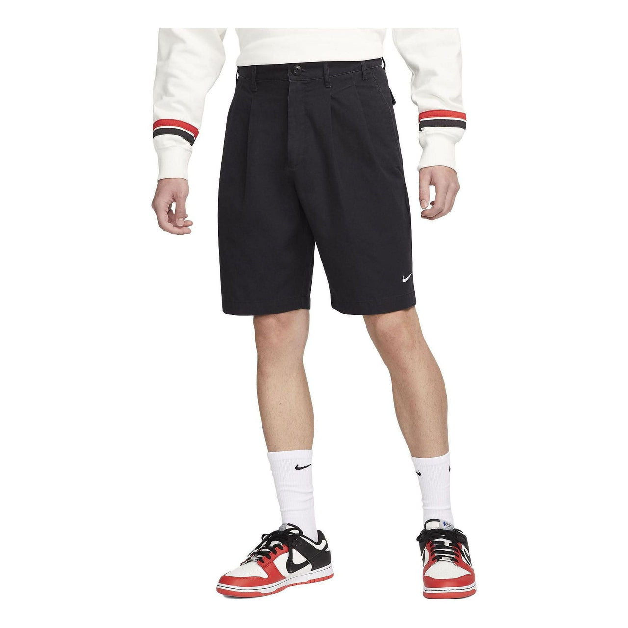 Nike Pleated Chino Shorts 'Black' DX0644-010