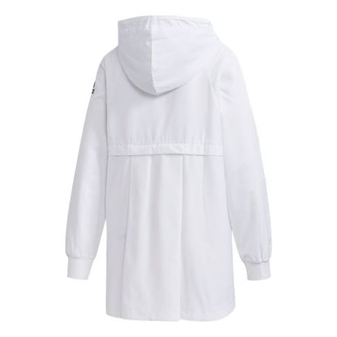 (WMNS) adidas Wb Alphabet Logo Printing Sports Hooded Jacket White FM9251