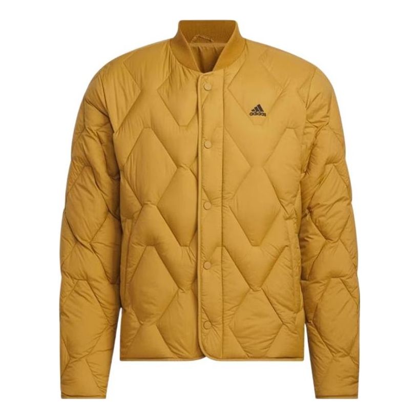 adidas Regular Varsity Down Jacket 'Yellow' IX7085