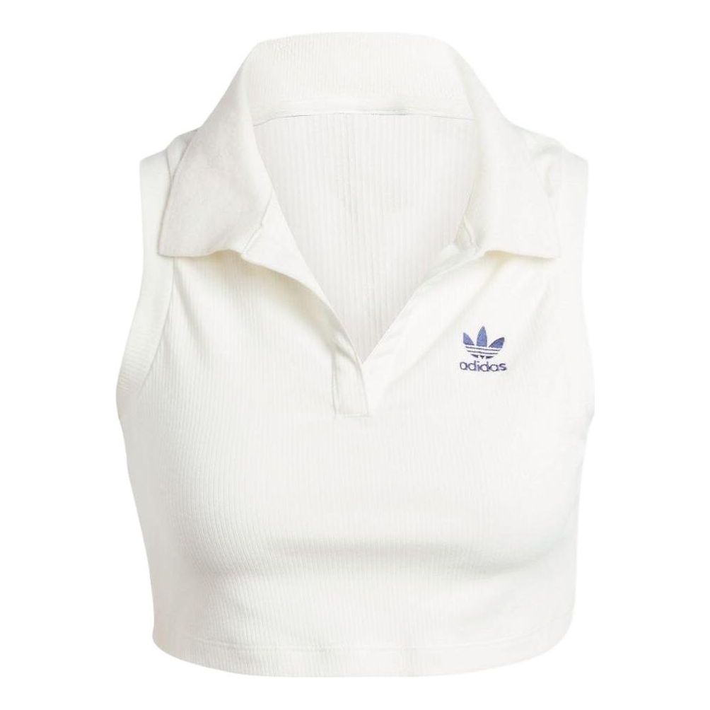 (WMNS) adidas Premium Originals Rib Top Asia Sizing 'White' IT9858