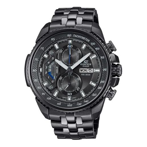 CASIO Edifice Series Stainless Steel Waterproof Men s Stainless Steel Strap Mens Black Analog EF-558DC-1A