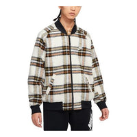 Men's Nike Plaid Reversible Loose Jacket Brown DR6864-104