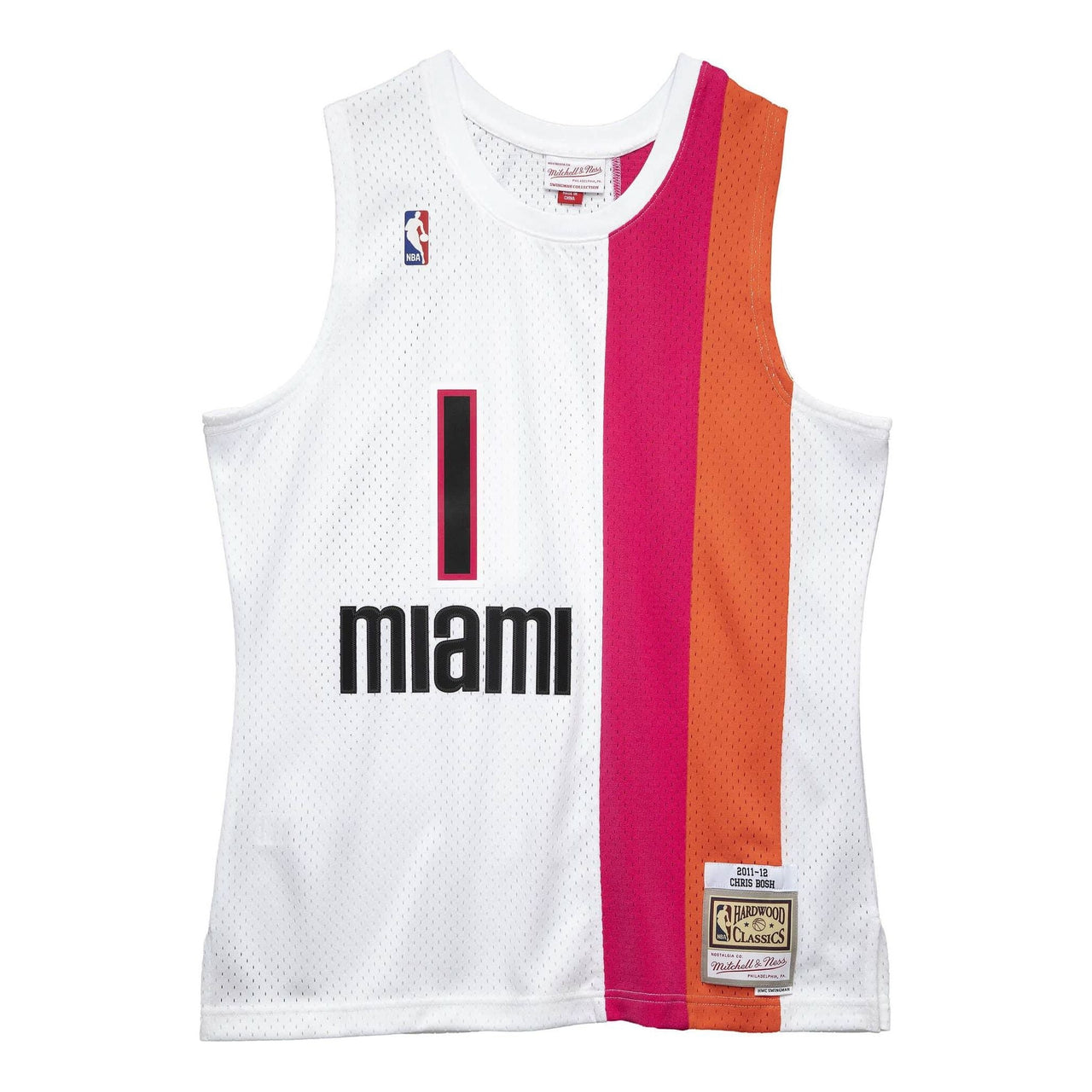 Mitchell & Ness x NBA Miami Heat 2011-12 Swingman Jersey 'Chris Bosh 1' SMJYGS20056-MHEWHIT11CBO