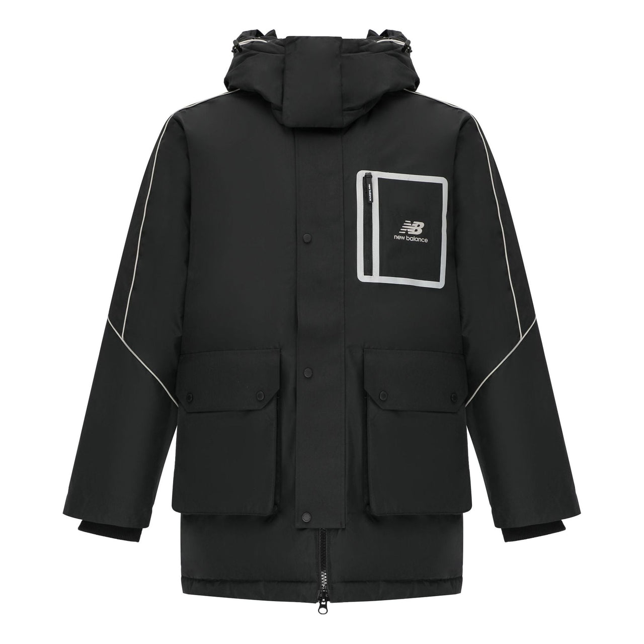 New Balance Sportswear Hooded Jacket 'Black White' AMJ14320-BK