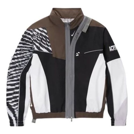 Men's Nike x ACRONYM Crossover Mesh Sports Jacket Asia Edition Brown CZ4669-100