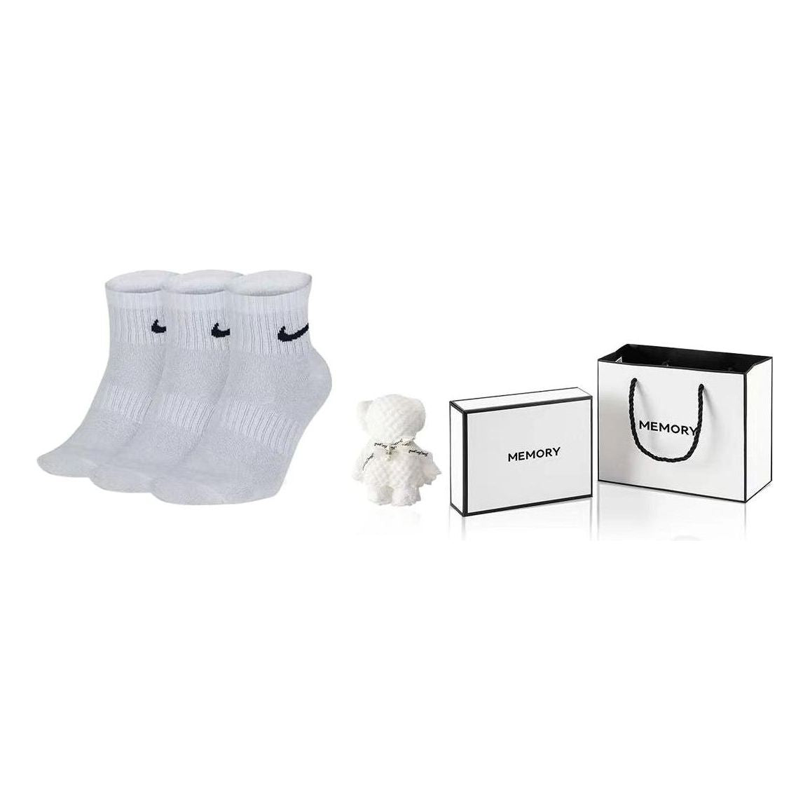 Nike Everyday Lightweight Mid Tops Training Socks Unisex White SX7677-100