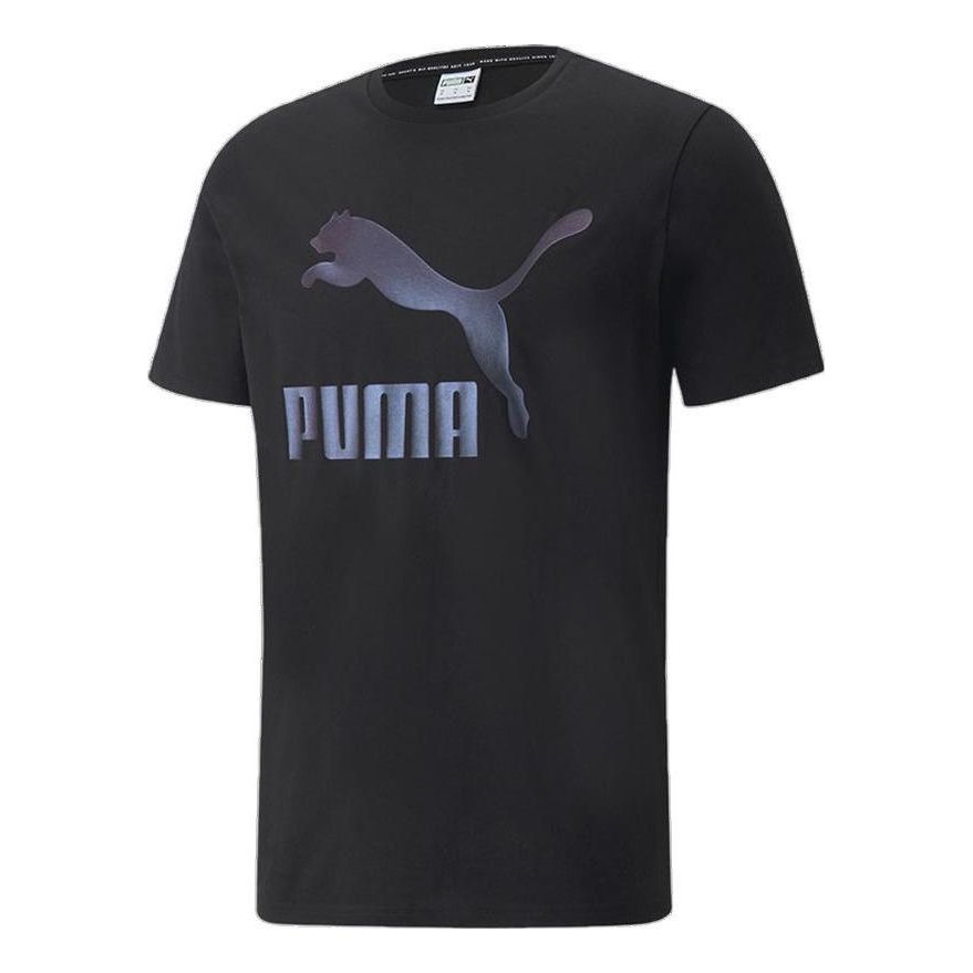 PUMA Classics Logo Metallic Tee 'Black' 536345-51