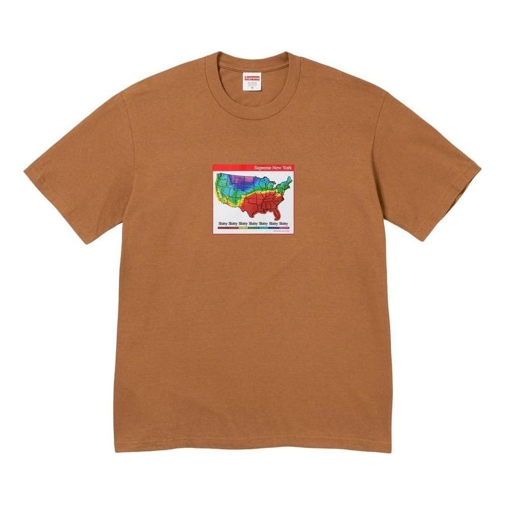Supreme FW23 Week7 Weather T-shirt 'Brown' SUP-FW23-137