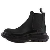 (WMNS) Alexander McQueen Leather Chelsea boots 'Black' 641837WHZ841000