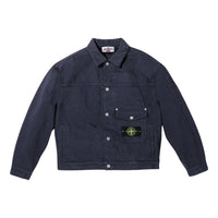 Supreme x STONE ISLAND FW23 Week10 Denim Trucker Jacket Logo 'Black' SUP-FW23-170